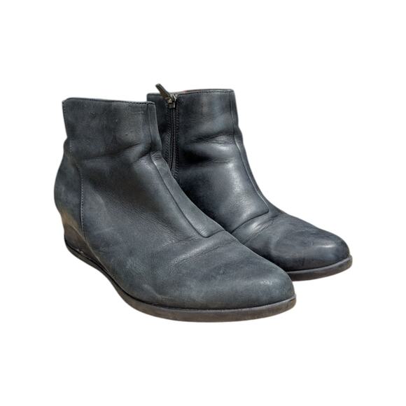 Dansko Serenity Waterproof Wedge Ankle Boots Black Booties Womens 11 Plain Shoes